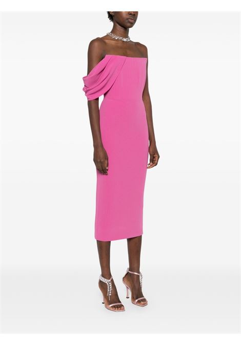 Pink crepe corset midi dress Alex perry - women ALEX PERRY | D1424CNDY